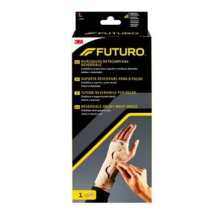 FUTURO Suporte ReversívelPulso Tam., o suporte de Pulso com Tala Reversível FUTURO™ proporciona suporte confortável e estabilizador para lesões comuns, tais como entorses