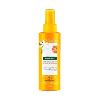 Klorane Polysianes Spray Sublimador SPF30 200ml,o spray Solar com Tamanu BIO e Monoï fornece uma proteção muito elevada enquanto hidrata a pele.