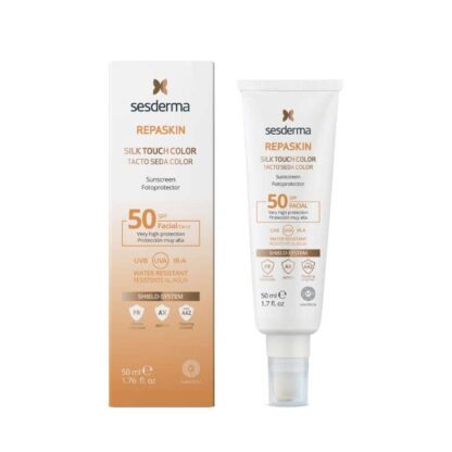 Sesderma Repaskin Fotoprotetor Facial SPF50 Toque Seda com Cor 50 ml