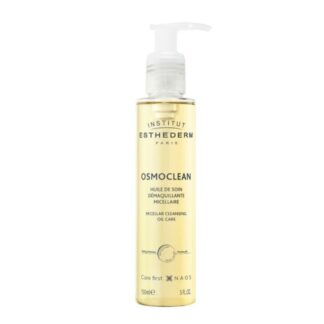 O Esthederm Osmoclean Óleo Desmaquilhante, numa embalagem prática de 150ml, é uma solução de limpeza eficaz e delicada para o rosto, olhos e lábios