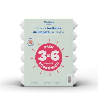 Descubra a eficácia e a delicadeza dos Mustela Bebe Toalhete Limpeza S/ Perfume 3=6, especialmente formulados para limpar suavemente a pele do seu bebé desde o nascimento.