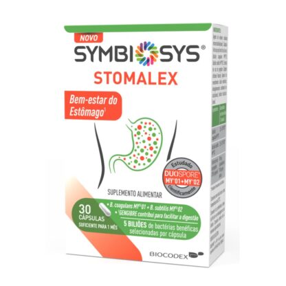 O Symbiosys Stomalex 30 Cápsulas é um suplemento alimentar desenvolvido para promover o bem-estar do estômago e facilitar a digestão