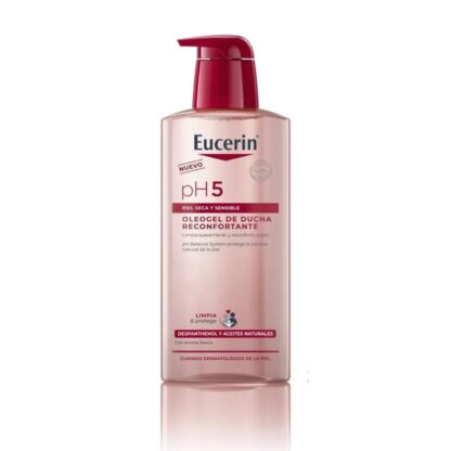O Eucerin pH5 Óleo Gel de Duche Reconfortante foi especialmente formulado para limpar suavemente a pele sensível