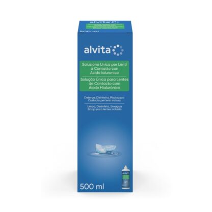 Alvita Solução Única para Lentes de Contacto com Ácido Hialurónico 500ml