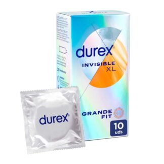 Durex Invisible Extra Lubrificado XL 10 Preservativos