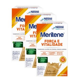 Nestlé Meritene Força Vitalidade Batido Café 3x15 Saquetas