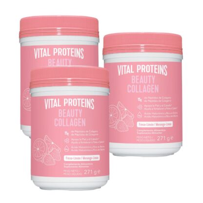 Vital Proteins Beauty Collagen Pó Morango-Limão 3x271gr