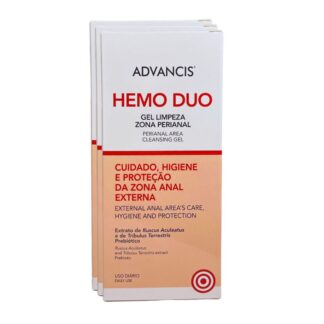 Advancis Hemo Duo Gel de Limpeza Zona Perianal 125ml - Pack 3