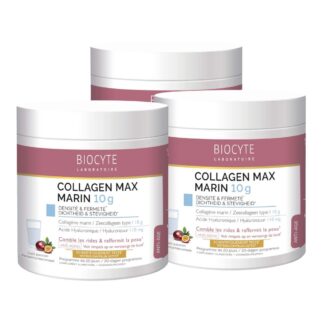 Biocyte Collagen Max Marin é um suplemento alimentar de alta eficácia à base de colagénio marinho hidrolisado PRO-HCOL® e ácido hialurónico, especialmente formulado para atenuar os sinais visíveis da idade.