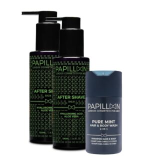 Papillon After Shave Balm 2x100 ml + Pure Mint 100ml
