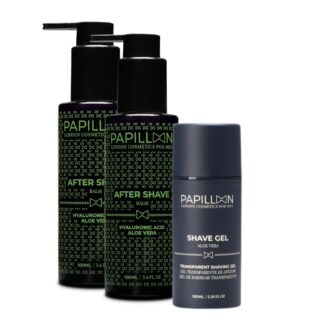 Papillon After Shave Balm 2x100 ml + Shave Gel 100ml