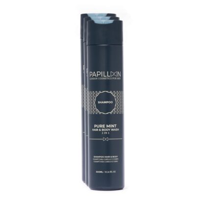 Papillon Pure Mint Hair and Beard 2 in 1 3x300ml