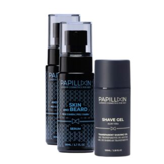 Papillon Sérum Skin and Beard 2x50ml + Shave Gel 100ml