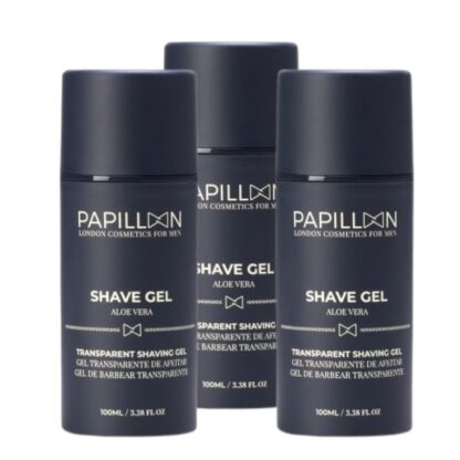 Papillon Shave Gel - Aloe Vera - 3x100ml