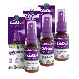 ZzzQuil Natural Melatonina Spray 3x30Ml - Vicks