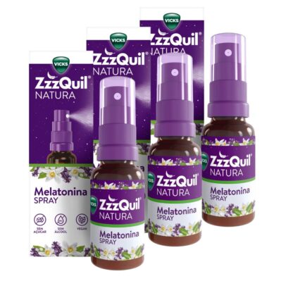 ZzzQuil Natural Melatonina Spray 3x30Ml - Vicks