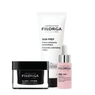 Filorga Global Repair Advanced Creme 50ml + NCEF-Shot 15ml + Skin-Prep Creme Esfoliante Enzimático 75ml