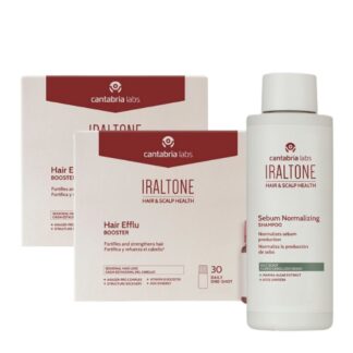 Iraltone Hair Efflu Booster 2x30 Ampolas - Oferta Iraltone Champô Seboregulador