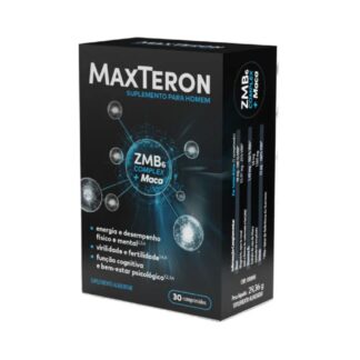 MaxTeron - Zinc + Maca 30 Comprimidos - Suplemento Masculino