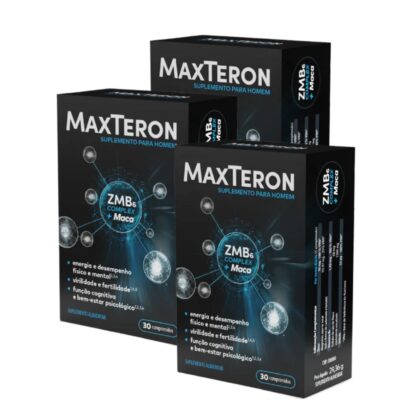 MaxTeron - Zinc + Maca 3x30 Comprimidos - Suplemento Masculino (Copia)