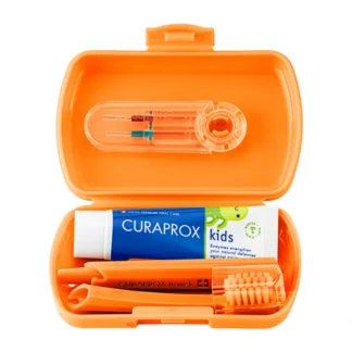 Curaprox Kit de Viagem Kids - Laranja (6-12 anos)