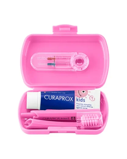 Curaprox Kit de Viagem Kids - Rosa (6-12 anos)