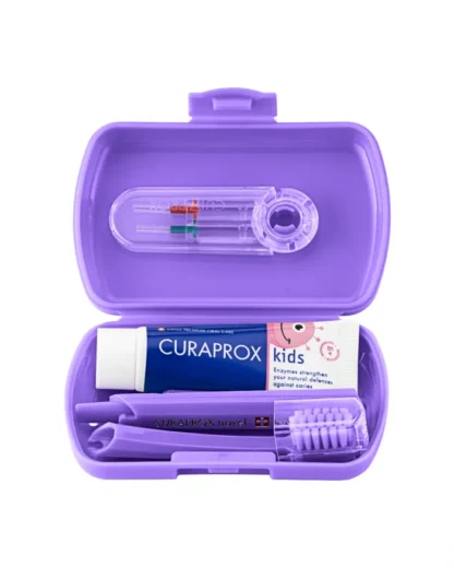 Curaprox Kit de Viagem Kids - Roxo (6-12 anos)