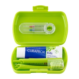 Curaprox Kit de Viagem Kids - Verde (6-12 anos)