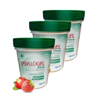 Psyllogel Fibra Morango Pó 3x170 gr