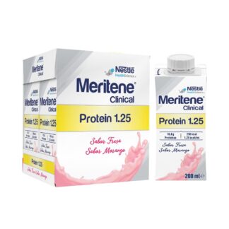 Nestlé Meritene Clinical Protein 1,25 Fresa 4x200ml - Sin fibra | Sin lactosa ni gluten